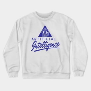 Artificial Intelligence Retro Internet Service Provider Parody Logo Off Brand Knock Off AI Robots Crewneck Sweatshirt